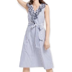 Draper James Blue and White Striped Dress